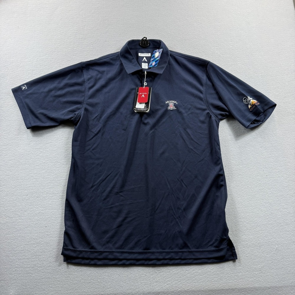 Arizona Wildcats Shirt Mens Medium Navy Blue NCAA Basketball‎ Antigua Polo Golf